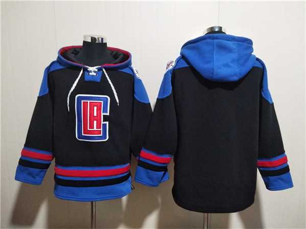 Men's Los Angeles Clippers Blank Black Blue Lace-Up Pullover Hoodie,We sell and wholesale Men's Los Angeles Clippers Blank Black Blue Lace-Up Pullover Hoodie on line form chian!